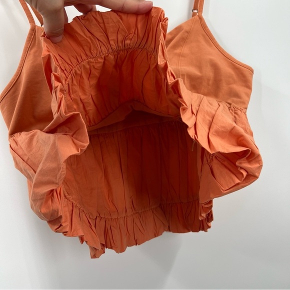 Maeve Anthropologie Ruffled Bubble-Hem Cropped Tank - Picture 7 of 10